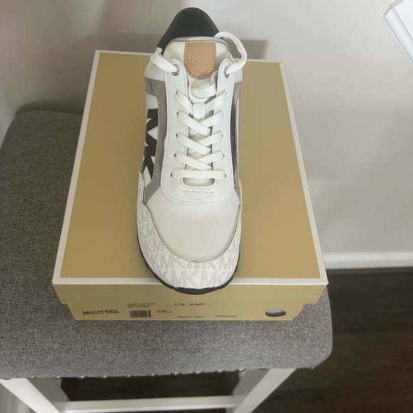 Michael Kors Shoes - Michael Kors Women's Sneakers in White, Gold, and Black